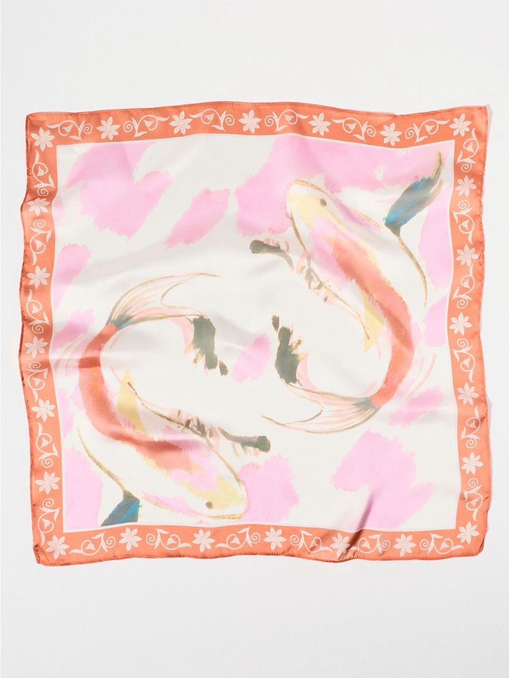 New! Anthropologie Celandine Coastal Fish  28” Neck Bag Hair Head Scarf NWOT